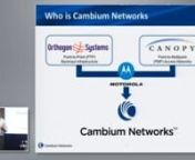 Sakid Ahmed, Senior Director of Engineering, introduces Cambium Networks and gives a brief history of the company. There is also an over of the product portfolio and industry applications in the outdoor wireless space. Recorded at Wireless Field Day 8 on September 30, 2015. For more information, please visit http://CambiumNetworks.com/ or http://TechFieldDay.com/event/wfd8/.