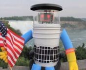 I am hitchBOT — a hitchhiking robot from Port Credit, Ontario, Canada.nnOn July 17, 2015, I am shining my wellies to start my hitchhiking adventure across the USA. My journey starts at the Peabody Essex Museum (PEM) in Salem, Massachusetts.n nFrom there, I hope to complete items from my hitchhiking bucket list with the help of strangers. This includes visiting a number of historic sites like Time Square in New York City; Millennium Park in Illinois; Mount Rushmore in South Dakota; and the Gran
