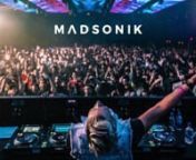 Madsonik tour highlights including the most recent EDC in Vegas, Hard Summer Festival, Hard Day of the Dead, and Movement Music Festival. The LA-based DJ/producer has joined large-scale tours such as a North American tour with Kill the Noise, Boombox Cartel, and Herobust. nMadsonik regularly intertwines his love for film and electronic music -- indeed, he moonlights as one of the top 10 highest grossing film composers of all time. His original songs such as his 650,000-selling RIAA certified gol