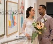 Afton and Hassan&#39;s wedding was a beautiful display of love and culture.  These two met twelve years ago in front of the library at school.  It all started when he asked for her phone number and she said no, but did give him her email!nnComing from different cultural backgrounds, their wedding celebrations honoured both Filipino and Pakistani traditions.  We were there to capture the Filipino ceremony which included coin, veil, cord and unity candle sponsors.  At the reception, Afton sang be