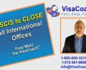 https://www.visacoach.com/uscis-closes-offices/ The Trump administration has recently announced the planned closure of all USCIS international offices. If you are applying for a spouse visa and are living outside the USA, then this is very bad newsnfor you, as expected processing time for your application may now stretch from a few months to a year or two.nTo Schedule your Free Case Evaluation with the Visa Coachnvisit https://www.visacoach.com/schedulenor Call - 1-800-806-3210 ext 702 or 1-213-