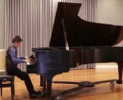 Jeffrey Zhao performs a Beethoven piece,