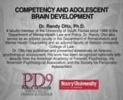 In this session, Dr. Randy Otto, Ph.D., ABPP, will discuss competence to proceed in juvenile delinquency proceedings. Topics will include constitutional requirements, Florida law, how adolescent brain development affects competency, the evaluation process, and how to read reports and question examiners.nnA faculty member at the University of South Florida since 1989 in the Department of Mental Health Law and Policy, Dr. Randy Otto also serves as an adjunct faculty in the Department of Rehabilita