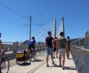 In 2015, Portland, Oregon opened North Americas&#39;s longest car-free bridge The Tilikum Crossing, a bridge that allows travel for pedestrians, bikes and scooters as well as light rail, streetcars and buses! nnIt&#39;s a superb transportation marvel, not only elegant but one of the most multi-modal places in the United States connecting logical routes not only now but in the future as Portland&#39;s Southwest waterfront continues to go thru its development. It also connects to the equally exquisite aerial