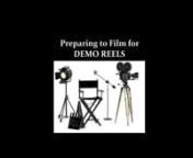 DEMO REELS are video clips that showcase your range and cast-ability and proof to casting directors of your abilities. nnKeep your reels short and sweet. It&#39;s better to have less that’s focused on your best work. The average reel is 2 minutes, but nowadays that&#39;s even long. Reels are a work in progress, so update them as you get jobs and your acting gets betternnACTORS...it&#39;s ideal to have theatrical/film reel, a commercial reel, host reel, etc. Some split the film reel into a comedy and drama