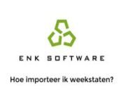 In deze video ziet u hoe u weekstaten als CSV bestand kunt importeren in ENK Software.