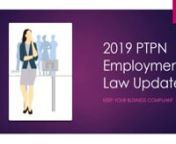 Download slide handout here: https://drive.google.com/file/d/1yUNLtQZLBp7DbiGN1gk6VL0gCmtCXsCV/view?usp=sharingnnThe attorneys of WorkWise Law, PC will give an overview of the California employment and labor laws that will impact your physical therapy practice in the coming year.