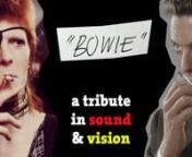 A tribute to David Bowie in sound and vision, approved by David Bowie himself.nnThis Bowiemix features 43 of my favorite Bowie songs. DJ Sandeman was so kind to mix them together. After that I added the visuals.nnSound design: Sandeman (@sandeman)nVisual design: Menno Kooistra (VoorDeFilm)nn***nDavid Bowie:
