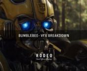 We’re excited to have helped bring Bumblebee to the screen, having contributed 112 shots to the origin story.nnWorking with our friends at ILM, our artists animated the title character for various emotion-filled moments. We also composited a number of scenes, including an escape scene in which Bumblebee transforms and his human friends run into the Beetle as it rolls away.