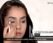 If you want to know how to achieve this winter eye makeup look, follow our step by step makeup tips &amp; tricks with our makeup artist Resham.nnnPRODUCTS USED:nnLIT MATTE EYELINER IN MOODnbit.ly/LITEyelinersnnLIT LIP AND EYE SPARKLESnbit.ly/LITSparklesnnTHREESOME MASCARAnhttp://bit.ly/ThreesomeMascaraIGnnLIT SATIN MATTE LIPSTICKS IN TWO BROKE GIRLSnhttp://bit.ly/LITTwoBrokeGirlsnnWebsite: https://www.myglamm.com/ nOrnDownload our app: https://appurl.io/jkdwjzfsnSubscribe to our channel: https:/