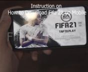 Download Fifa 21 on Android for free from https://fifa21app.com Fifa 21 apk allows you to play the latest FIFA 21 mobile on your android device for free. just go to the site mentioned and tap on the download FIFA 21 apk button to download the game. What a great delight to able to download fifa 21 androidfor free without wasting any money. enjoy the latest installment of fifa by downloading fifa 21 apk freennSocials:nhttps://instagram.com/gameavenuesnhttps://twitter.com/gameavenuesnhttps://www.