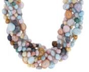 https://www.ross-simons.com/833111.htmlnnSweeter than candy. This torsade necklace twists a colorful mix of 4-7.5mm cultured freshwater pearls. Necklace fastens with a sterling silver slide clasp.