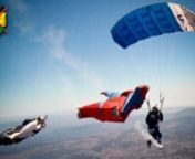 LAKE ELSINORE, CA, 23 September, 2010 – For the first time in the history of human flight, three wingsuit skydivers flew and linked up with three parachutists for simultaneous “human surfing” in the air. One of the linked pairs became the first female team ever to ever “dock” a wingsuit and parachute in flight. More news at: http://raisethesky.org/2010/09/xrw-elsinore-press-release/nnCanopy Pilots: Jessica Edgeington, Ian Bobo, Jonathan TaglenWingsuit Pilots: Taya Weiss, Jeff Nebelkopf