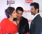 Ranveer FOOLS Sushant to steal a KISS from Ankita Lokhande in front of him. The highlight of the video is when Ranveer asks Ankita who is looking more handsome out of them and her reply to that is so CUTE! Sushant pulls Ranveer’s leg as he comes and interrupts the interview at 61st Filmfare pre-awards party in 2016. Mischievous Ranveer crashes Sushant’s interview, pulls his leg, hugs him and even gets playful as he distracts him to steal a kiss from his then girlfriend Ankita Lokhande.