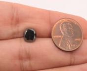 This is an AAA quality GIA Certified Loose Cushion Natural Fancy Black Diamond measuring 7.50x7.40x5.80 mm. Approximate Black Diamond Weight: 3.16 Carats. This is natural diamond that is treated to enhance the color.