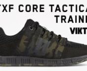 NEVER LET ANYONE OUT TRAIN YOUnnStraight from the riggers room comes our inaugural entry into the fitness footwear foray, the PTXF Core™ training/gym shoe. Built with the same techniques as top-line plate carriers, the upper blends lightweight mesh with reinforced synthetic overlays, all providing the ultimate grace under pressure. A wide forefoot allows foot splay under the crushing weight of your hero lift, while our Pararigger™ sidewall wraps provide lateral support when the prescribed ev