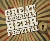 It&#39;s the 29th annual Great American Beer Festival!nn3 days, 455 breweries, 2,200 beers being poured, 36,000 gallons of beer, 49,000 attendees ...nnThis is easily the greatest beer related event in the US, held every year in Denver Colorado.This year we take you back stage to talk to the brewers and people that make the craft beer community so spectacular..nnLook for breweries like Upland Brewing from Bloomington, IN, Bison Brewing from Berkeley Ca, Ron Jeffries of Jolly Pumpkin, Nebraska Brewi