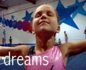 To support this project go to indiegogo.com/​dreamsnnI am creating an inspirational short video to motivate young athletes to follow their dreams. The video will be premiered at a competitive gymnastics academy banquet, submitted to select film festivals, and eventually published on the web.nnThe video begins with a young (six-year-old) gymnast at practice, admiring two older champion girls performing unbelievable gymnastics tricks. The story transitions into her home and eventually into a dre