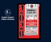 Talbot County Public Schools presents St. Michaels High School Class of 2020 Virtual Graduation Ceremony, June 1, 2020 nnn“The Star Spangled Banner” Band Seniors (2:43)nWelcome Sincere Taylor (4:01)nPresentation of Mantle (Class of 2020) Adrianna DiSilvestro (10:07)nAcceptance of Mantle (Class of 2021) Andre Davis (11:18)nPrincipal’s Message Mrs. Theresa Vener (12:10)nRecognition of Student Achievement Mrs. Theresa Vener (17:56)nSalutatorian Address Jeremy Foy (27:24)n“Remember Me” Rog