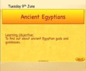 Can you remember some of the names of the ancient Egyptian gods and goddesses we sang about in Glint of Gold? Today you are going to be finding out about them!