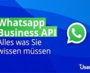 Mit über 2 Milliarden Nutzern ist WhatsApp die weltweit beliebteste Messenger-App. Doch WhatsApp ist nicht nur der neue Standard, um mit Freunden und der Familie zu sprechen.nnUserlike bietet Ihnen den leichtesten Weg, Zugang zur WhatsApp API zu erhalten und Ihre Kundenkommunikation um Omni-Messenger-Support zu erweitern.nn00:00 WhatsApp ist der neue Standardn00:28 Vorteile von WhatsApp in der Kundenkommunikationn1:26 WhatsApp-Business-Unternehmensprofiln1:39 Zugang zur WhatsApp Business APIn2: