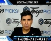 Go to: https://www.tonyspicks.com The Indianapolis Colts will meet Pittsburgh Steelers in an NFL pro football preseason game Saturday August 26th, 2017. NFL pick prediction odds Pittsburgh -5 with over under odds 41. Watch it delayed on NFL Network. NFL pick prediction Colts at Steelers is ready and sent fast to preview readers who request it. nnStart Time: 7:30PM ETnnLocation: PittsburghnnDate: Saturday August 26th, 2017nnTV: NFL NetworknnNFL Point Spread Odds: Pittsburgh Steelers -5nnMoney L