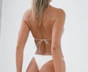 Sofia Bikini Top - Silver & Rumi Bottoms - White from bikini