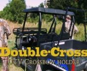 With the growing popularity of crossbow hunting, UTV owners have encountered difficulty in safely transporting crossbows on their vehicles.Great Day’s Double Crossbow Rack is the perfect solution to the problem---it transports two full-sized crossbows securely held in place on a unique cradle mounted to the upper rails of the UTV bed.nThe Double Crossbow Rack is constructed of super-strong aircraft aluminum and includes cushioned, Velcro-secured cradles in which the crossbows are held in pla