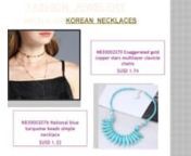 Buy fashion necklaces wholesale online from the best necklace store 8090 Jewelry. Here you will get best price deals on shopping Korean handmade necklace and other fashion necklaces. Visit http://www.8090jewelry.com/fashion-necklaces-wholesale-online