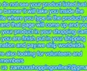 Hello my name is Howard GermanyandI am a Veteran and i am a volunteer nfor ZamZuu (Shopping Online) Homeless Veterans Program and they need you help all you have to do nis shop on Amazon through our websites and you will be helping the Homeless nit is a good deal no cost to you. you do not have to give anything just shop