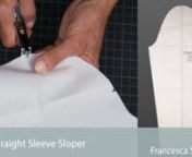 preview of how to draft a straight sleeve sloper