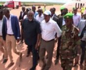 STORY: On visit to Belet Weyne, President Farmaajo appeals for international aid to help flood victimsnTRT: 4:50nSOURCE: UNSOM PUBLIC INFORMATIONnRESTRICTIONS: This media asset is free for editorial broadcast, print, online and radio use.It is not to be sold on and is restricted for other purposes.All enquiries to thenewsroom@auunist.orgnCREDIT REQUIRED: UNSOM PUBLIC INFORMATION nLANGUAGE: ENGLISH/SOMALI NATURAL SOUNDnDATELINE: 30/APRIL/2018, BELET WEYNE SOMALIAnnSHOT LIST:nn1. Wide Aerial