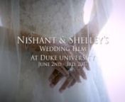 A two in a half day wedding marathon of Shelley and Nishant was filmed and edited into a 24+ minute cinematic film that feels like it&#39;s 6 minutes. We used 9 different songs that were cut and interwoven throughout the film to match the tone and feeling of each event. All the wedding events took place in Durham, NC at the Duke University campus from June 2nd - 3rd, 2017. This was actually our first ever destination wedding and it was a blast! Filmed by Skyler Pierpoint and Luke Yaeger. nIndian son