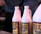 Rust Doctor is a latex, water-based product that converts rust to a non-rusting black iron oxide that will never rust again.A clear primer is left on the black iron oxide so your formerly rusty metal can be painted with any kind of paint--all in one step.nnYou can use it to remove rust from all kinds of metal. Stop rust on cars and trucks. And easily paint over what used to be rust.nnFind out more at www.TheRustDoctor.com