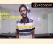 Pawan Completed VMware Training at Rulepaper Academy. He gave feedback about courses and how is rulepaper academy.nnVisit : http://rulepaper.com/nContact : +91-7995590980, +91-8147852454nnRulepaper, an academic entity of Techclyde (a cloud professional services company) is born to bridge the cloud computing and advanced niche skills gaps between the Corporate and IT Technology aspirants. We are a leading provider of Online, Open house and Corporate training (Bangalore and Hyderabad) across India