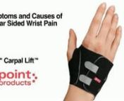 www.3pointproducts.com designed the 3pp Carpal Lift Splint to assist with pain relief for those suffering from a tfcc injury. The splint is low profile and provides support only where needed. It is breathable and fits under work or sports gloves. Tfcc injuries are common when falling or among gymnasts.
