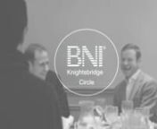 Promotional Film for BNI Knightsbridge Circle. Created by Blueprint Film (http://blueprintfilm.co.uk)