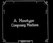 This silent film was restored from a print sent from the U.K. to New Zealand in 1925.nnThe film starts with a brief overview of the Monotype Works buildings as well as the company homes for workers. See hundreds of Monotypes being built in the factory from raw materials to the casting machine and keyboards. nnAround 17:00, we watch the process of making a letter mould from drawing, to wax mould, to punch, to final matrix including using a Benton Engraving Machine. At 28:00, you can see the perfo
