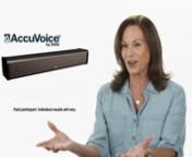 Accuvoice TV Speaker Testimonials. An excellent device for better emphasis on dialogue in TV programming. Visit us online at zvox.com/collections/all-products