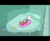 2D animated clip from the short format tv show Ape Escape. Animated using Adobe Flash. Fish flopping around in a pool with no water.