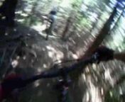 Both mounted Helmet Cam.Rider on same trail at same time.Angry Midget in Squamish.nnCompressed to 640 x 480 25 fps. H264 codec for QT
