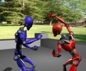 A fight animation I made using the key poses from the end of Fists of Fury aka The Big Boss, a Bruce Lee movie. The blue robot is Bruce, whereas the red robot is the Big Boss. The robot rig is availible at highend3d.com.