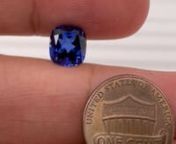 Loose Synthetic Blue Sapphire Gemstone Cushion Shape AAA quality 8x8mm from aaa 8