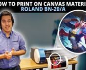 How To Print on Canvas Material &#124; Roland BN-20/AnnWhen it comes to print and cut systems like the Roland, it can be easy to limit yourself to what media you have in your Roland. However, your Roland Printer can provide different opportunities.Specifically, you can print on Canvas Material with your Roland printer.nnToday, let’s go over one of those opportunities, printing with Canvas on the Roland BN-20A. nnWhether you already own a Roland BN-20 or Roland BN-20A or are considering purchasing