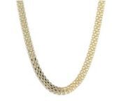 https://www.ross-simons.com/902579.htmlnnThe tightly woven pattern of Bismark links is an utterly classic look that truly transcends time and trend. From Italy, this stunning 1/4 wide necklace shines in polished 18kt yellow gold. Dress it up or pare it down for countless looks that all exude opulent class. Lobster clasp, 18kt yellow gold Bismark-link necklace.