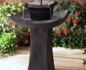 Solar Pagoda Water FeaturennBring a touch of Zen to your garden with this stunning Solar Pagoda Water FeaturennThe grey stone effect feature sends water trickling from the top tier of the pagoda-shaped column to the second tier below, creating a tranquil and peaceful feel in your outdoor space. Relax and unwind in your favourite spot against the ambient backdrop of the sound of gently cascading water.nnWith its simple and beautiful shape modelled on classic Buddhist architecture, this water feat