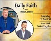 On Daily Faith, we have a special guest to share with you, Pastor Troy Brewer. Pastor Troy is the Founder and Lead Pastor of Open Door Church in Burleson, TX. Philip and Pastor Troy are kindred spirits, passionate about preventing and redeeming kids of all ages all around the world from the risks of abuse and despair through trafficking. Open Door Ministry has a vast outreach ministry that serves the community with food banks and has various homes, orphanages, and schools worldwide. It provides