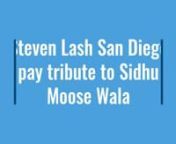 It was sad to hear about Sidhu moose wala,He was shoot dead by gangstar.He was only son of his parents by Steven lash san diego.