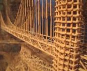 Scott Weaver&#39;s amazing piece, made with over 100,000 toothpicks over the course of 35 years, is a depiction of San Francisco, with multiple ball runs that allow you to go on
