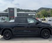 This fully equipped, low accident free, all wheel drive 2019 Honda Ridgeline, Black Edition, shows like new inside and out and It looks amazing finished in Black Pearl with a blacked out grill and 18 Inch Black Alloy Wheels. Around the back you&#39;ll find it comes with a Shark Fin Antenna, Sliding Rear Window, a Retractable Hard Bed Cover, rear step bumper and tow package and the bed is lined and in top condition. Inside this Ridgeline is loaded with options and luxury like the black leather seats